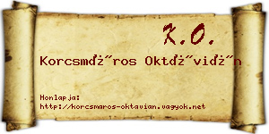 Korcsmáros Oktávián névjegykártya